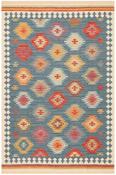 Multicolour Geometric Bordered Rug for Bedroom and Living Room image