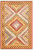 Multicolour Geometric Bordered Rug for Bedroom and Living Room image
