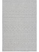 Grey Geometric Living Room Rug in Small size, Machine Made using Polypropylene with Cream and Modern design in 60 x 100 cm size image