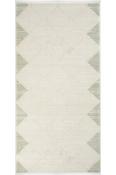 Beige &amp; Green Patterned Rug with Soft Pile for Bedroom and Living Room image