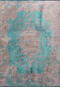 Green Abstract Living Room Rug in Medium size, Hand Loom using Cotton,Polyester,Acrylic,Viscose with Brown and Modern design in 160 x 230 cm size image