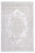Beige &amp; Gold Distressed Rug for Bedroom and Living Room image
