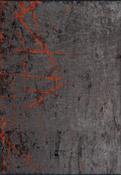 Grey Abstract Living Room Rug in Medium size, Hand Loom using Cotton,Polyester,Acrylic,Viscose with Orange and Modern design in 160 x 230 cm size image