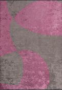 Brown Abstract Living Room Rug in Medium size, Hand Loom using Cotton,Polyester,Acrylic,Viscose with Pink and Modern design in 160 x 230 cm size image