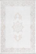 Beige &amp; Brown Distressed Jute Rug for Bedroom and Living Room image