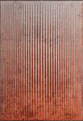 Grey Stripes Area Rug in Medium size, Hand Loom using Cotton,Polyester,Acrylic,Viscose with Orange and Modern design in 160 x 230 cm size image