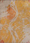 Beige Abstract Living Room Rug in Medium size, Hand Loom using Cotton,Polyester,Acrylic,Viscose with Yellow and Modern design in 160 x 230 cm size image