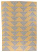 Grey Geometric Area Rug in Small size, Machine Made using Polypropylene with Yellow and Modern design in 60 x 110 cm size image