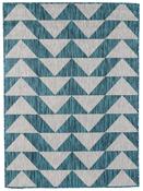 Blue Geometric Area Rug in Small size, Machine Made using Polypropylene with Grey and Modern design in 120 x 170 cm size image
