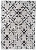 Black Trellis Area Rug in Medium size, Machine Made using Polypropylene with Grey and Modern design in 160 x 230 cm size image