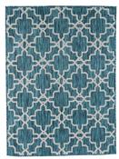 Blue Trellis Area Rug in Small size, Machine Made using Polypropylene with Grey and Modern design in 120 x 170 cm size image