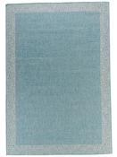 Blue Bordered Area Rug in Small size, Machine Made using Polypropylene with Grey and Modern design in 60 x 110 cm size image