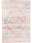 Blue Vintage Living Room Rug in Small size, Machine Made using Polypropylene with Beige, Orange and Traditional design in 78 x 150 cm size image