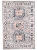 Blue Kilim Bedroom Rug in Small size, Machine Made using Polypropylene with Grey, Multicolour, Cream, Pink, Orange and Traditional design in 58 x 110  image