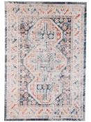 Blue Vintage Area Rug in Small size, Machine Made using Polypropylene with Brown, Cream and Traditional design in 78 x 150 cm size image