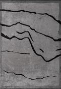 Black Abstract Area Rug in Medium size, Hand Loom using Cotton,Polyester,Acrylic,Viscose with Grey and Modern design in 160 x 230 cm size image