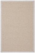 Beige &amp; Cream Plain Bordered Rug for Outdoor Area in Small Medium Large Runner size image