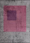 Red Geometric Living Room Rug in Medium size, Hand Loom using Cotton,Polyester,Acrylic,Viscose with Grey, Pink and Modern design in 160 x 230 cm size image