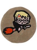 Brown Kids Area Rug in Round size, Hand Tufted using Blended Wool with Black, Multicolour and Modern design in 61 x 61 cm size image