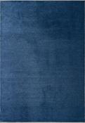 Blue Plain Living Room Rug in Medium size, Hand Loom using Cotton,Polyester,Acrylic,Viscose and Modern design in 160 x 230 cm size image