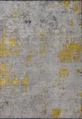 Grey Abstract Living Room Rug in Medium size, Hand Loom using Cotton,Polyester,Acrylic,Viscose with Yellow and Modern design in 160 x 230 cm size image