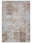 Brown Abstract Living Room Rug in Small size, Machine Made using Polyester,Polypropylene with Grey, Cream and Modern design in 80 x 150 cm size image