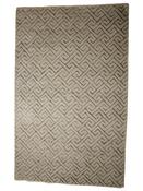 Beige Geometric Area Rug in Medium size, Hand Tufted using Viscose Silk,Blended Wool with Brown and Modern design in 153 x 244 cm size image