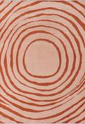 Beige Geometric Living Room Rug in Medium size, Hand Loom using Cotton,Polyester,Acrylic,Viscose with Orange and Modern design in 160 x 230 cm size image