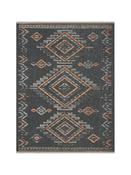 Brown Kilim Area Rug in Small size, Machine Made using Polyester with Black and Modern design in 80 x 154 cm size image