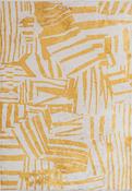 Yellow Abstract Living Room Rug in Medium size, Hand Loom using Cotton,Polyester,Acrylic,Viscose with Cream and Modern design in 160 x 230 cm size image