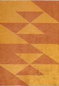 Yellow Geometric Living Room Rug in Medium size, Hand Loom using Cotton,Polyester,Acrylic,Viscose with Orange and Modern design in 160 x 230 cm size image