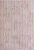 Cream Abstract Bedroom Rug in Medium size, Hand Loom using Cotton,Polyester,Acrylic,Viscose with Pink and Modern design in 160 x 230 cm size image