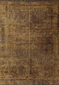 Brown Vintage Living Room Rug in Medium size, Hand Loom using Cotton,Polyester,Acrylic,Viscose with Grey, Yellow and Traditional design in 160 x 230 c image