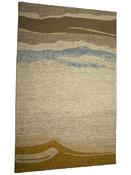 Blue &amp; Beige Abstract Wool Hand Tufted Rug with Plush Soft Pile for Bedroom and Living Room in Medium size 153 x 244 cm image