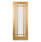 Arizona Oak 9 Panel Bevelled Glass