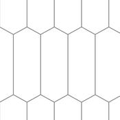 Fibo Denver White Elongated Hex Tile M79 image