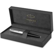 parker 51 ballpoint pen black barrel with chrome trim medium point with black ink refill image