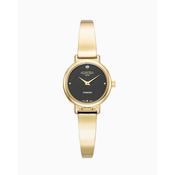 roamer elegance diamond round gold plated black dial watch image