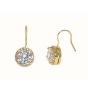 finnesse gold plated crystal hook earring image