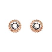 rose gold crystal stud earrings image