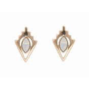 rose gold and opal stud earring image