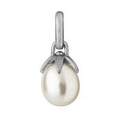 la perle pendant silver - white pearl