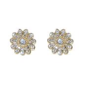 gold plated flower earring image