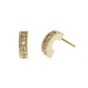 crystal hoop gold plated earring image