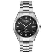 roamer r-100 automatic gents stainless steel black dial bracelet watch image