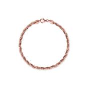 rose coloured twisted spring sparkle chain bracelet image