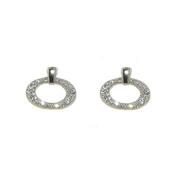 crystal circle rhodium earring image