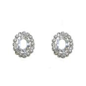 crystal stud rhodium earring image
