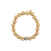 aquaforte i classici elastic bracelet with brushed boules and pave' links image