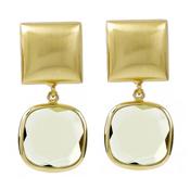 aquaforte aquacaramelle earrings with green faceted venitian glass image